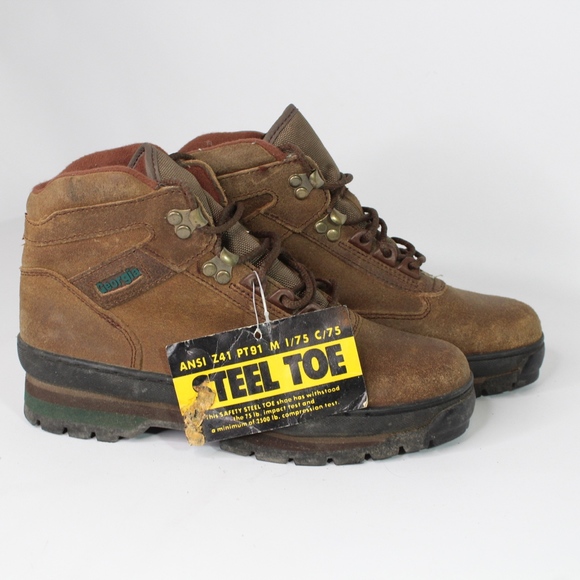 Vtg New Georgia Mens 6.5 M Steel Toe Leather Boots main image 6